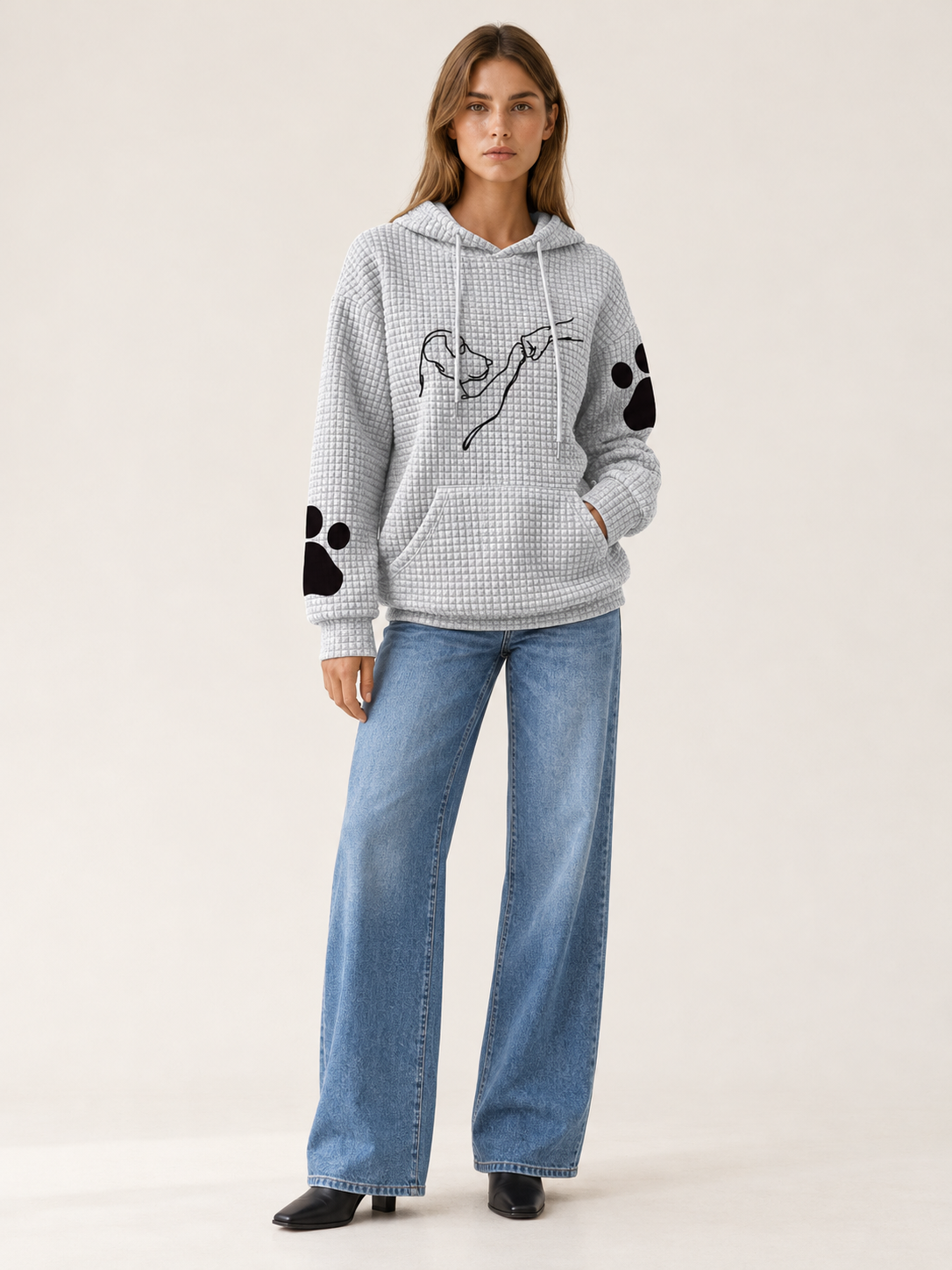 Kendall | Women's Oversized Waffle Knit Hoodie Fall