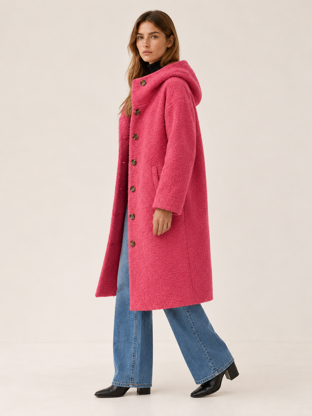Kimberly | Women's Hooded Fleece Coat Winter