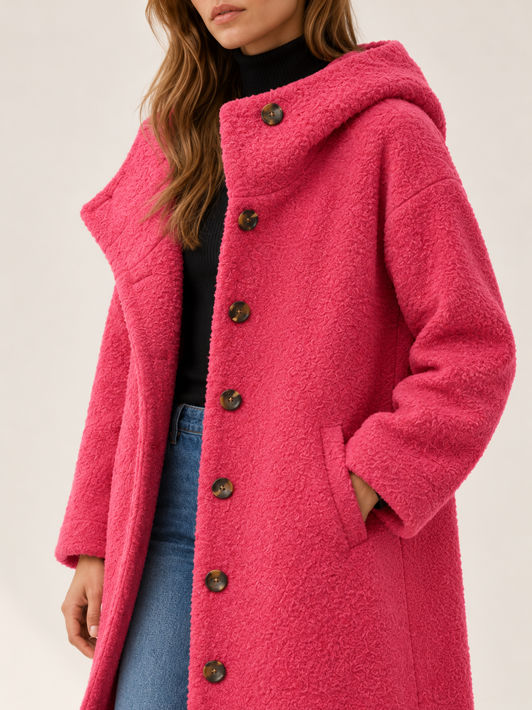 Kimberly | Women's Hooded Fleece Coat Winter