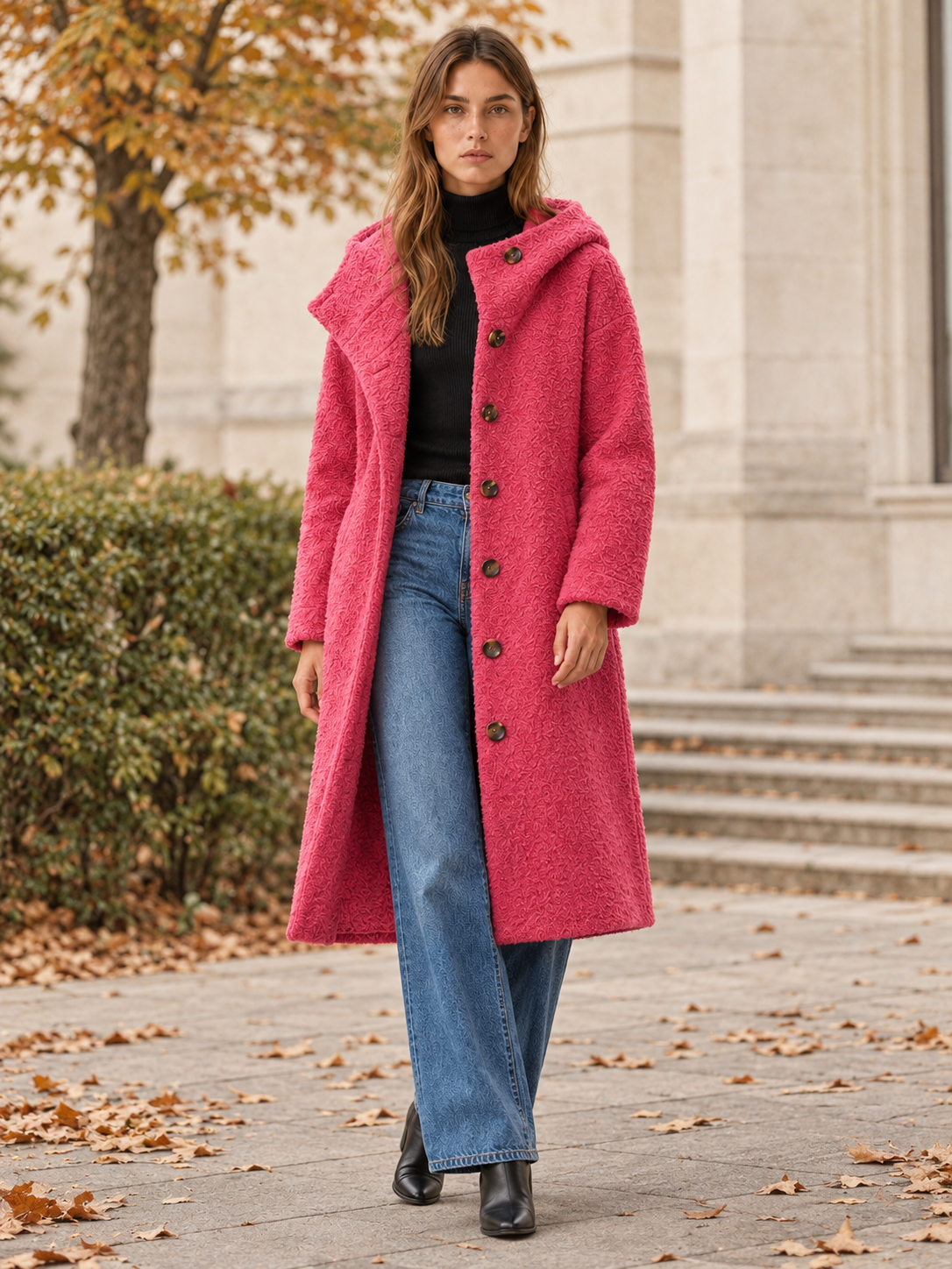 Kimberly | Women's Hooded Fleece Coat Winter