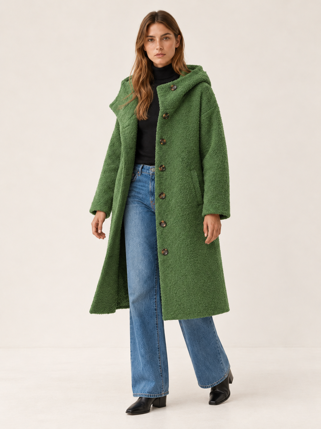 Kimberly | Women's Hooded Fleece Coat Winter