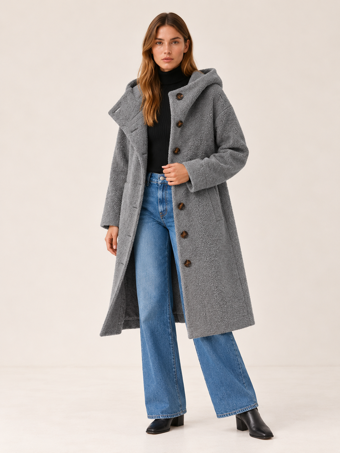 Kimberly | Women's Hooded Fleece Coat Winter