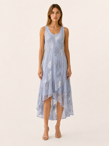 Kinley | Sequin Maxi Dress with A-Line Fit High-Low Hem
