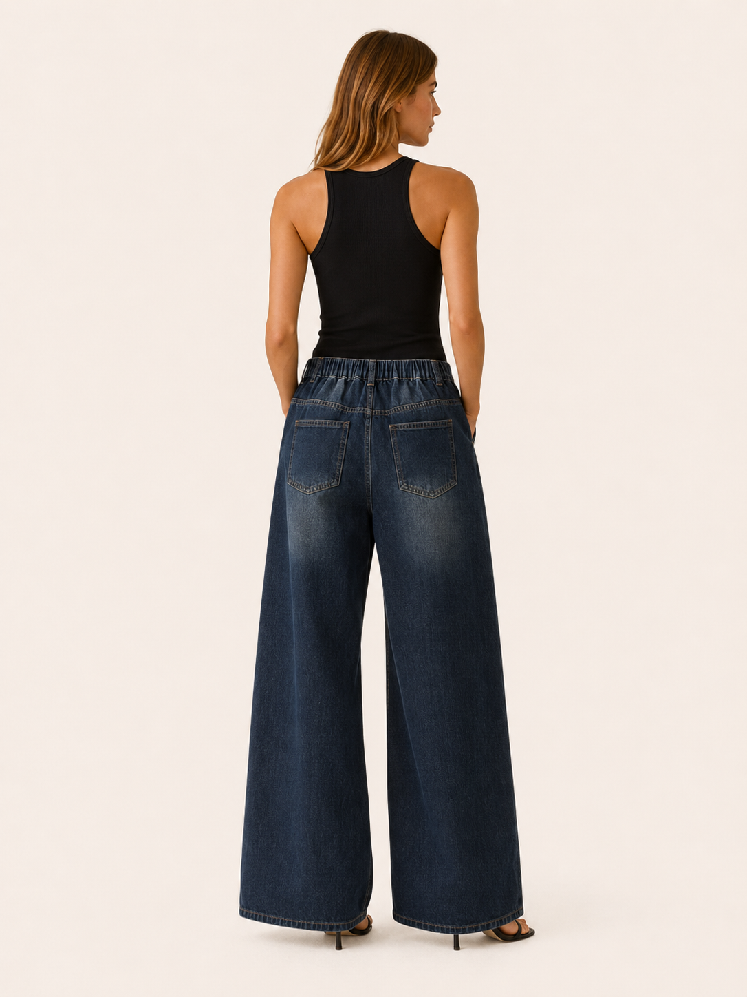 Leana | Baggy Boyfriend Jeans with Washed Finish