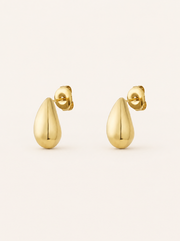 Linnea | Teardrop Stud Earrings with Polished Finish