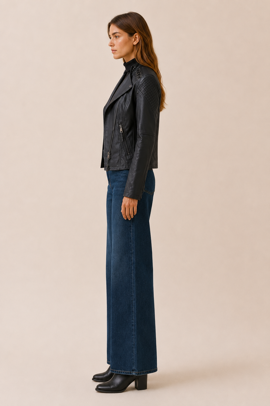 Lucienne | Cropped Jacket with Lace-Up Shoulder Detail