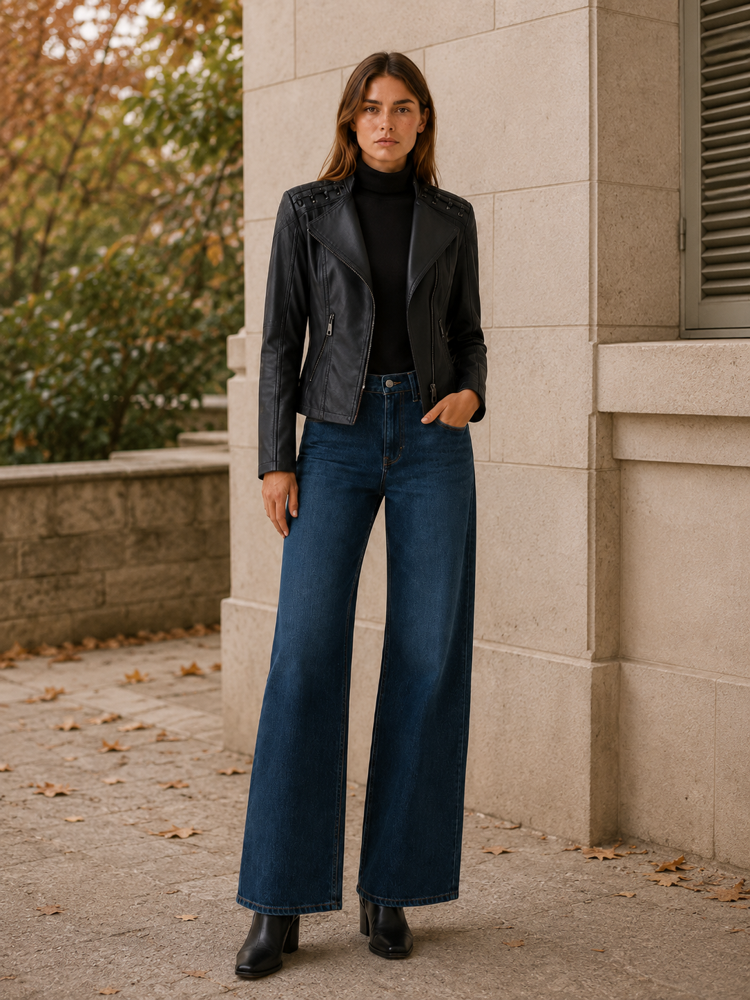 Lucienne | Cropped Jacket with Lace-Up Shoulder Detail