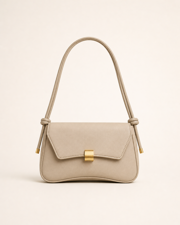 Lunara | Shoulder Bag with Gold Clasp Detail