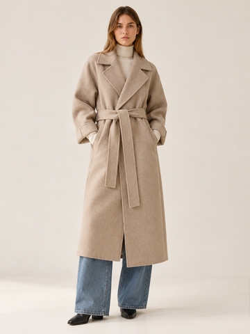 Macie | Women's Belted Wrap Coat Fall Work