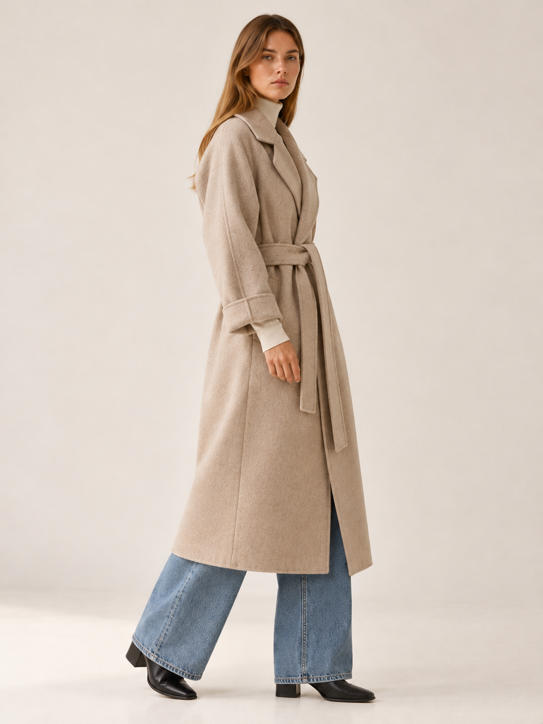 Macie | Women's Belted Wrap Coat Fall Work