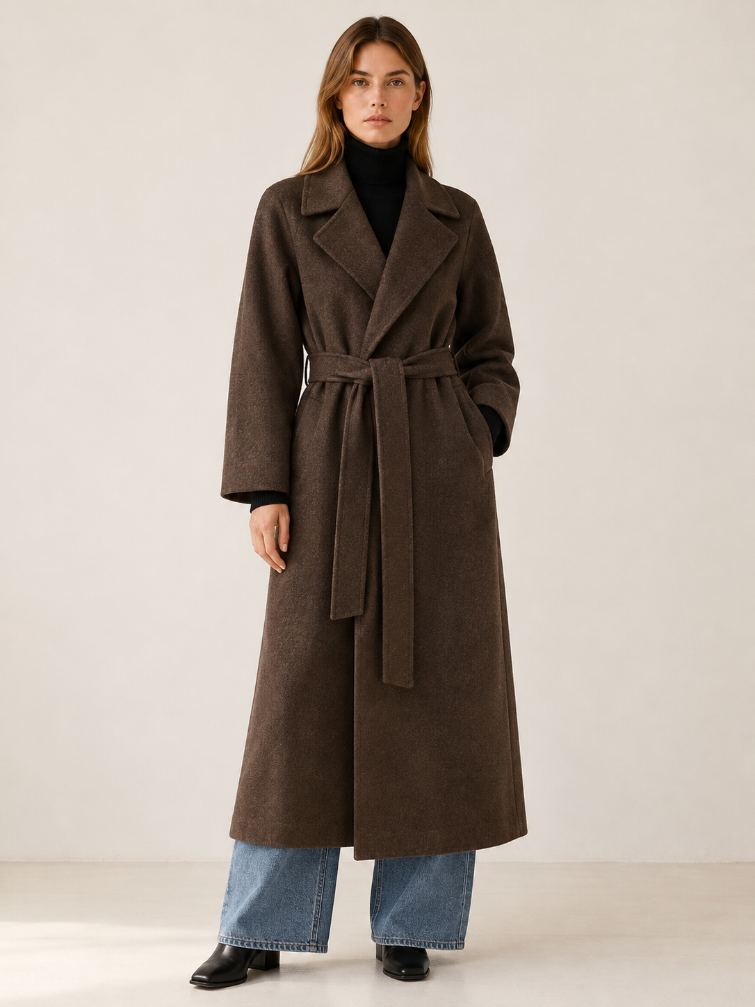 Macie | Women's Belted Wrap Coat Fall Work