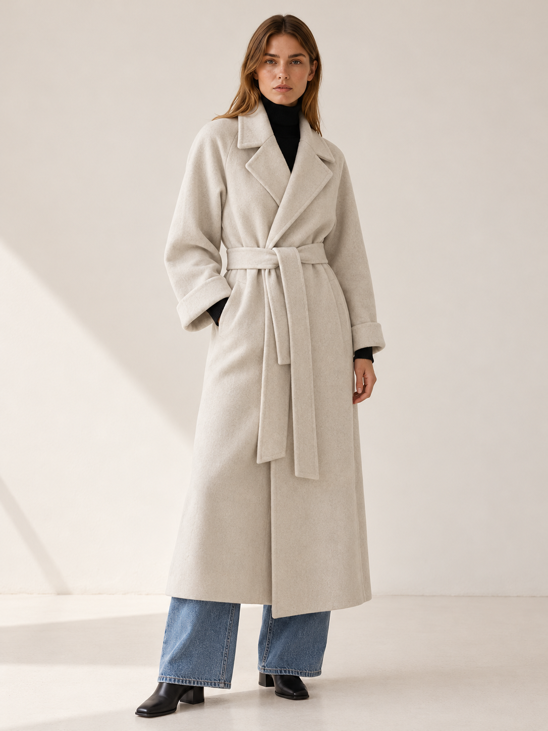 Macie | Women's Belted Wrap Coat Fall Work