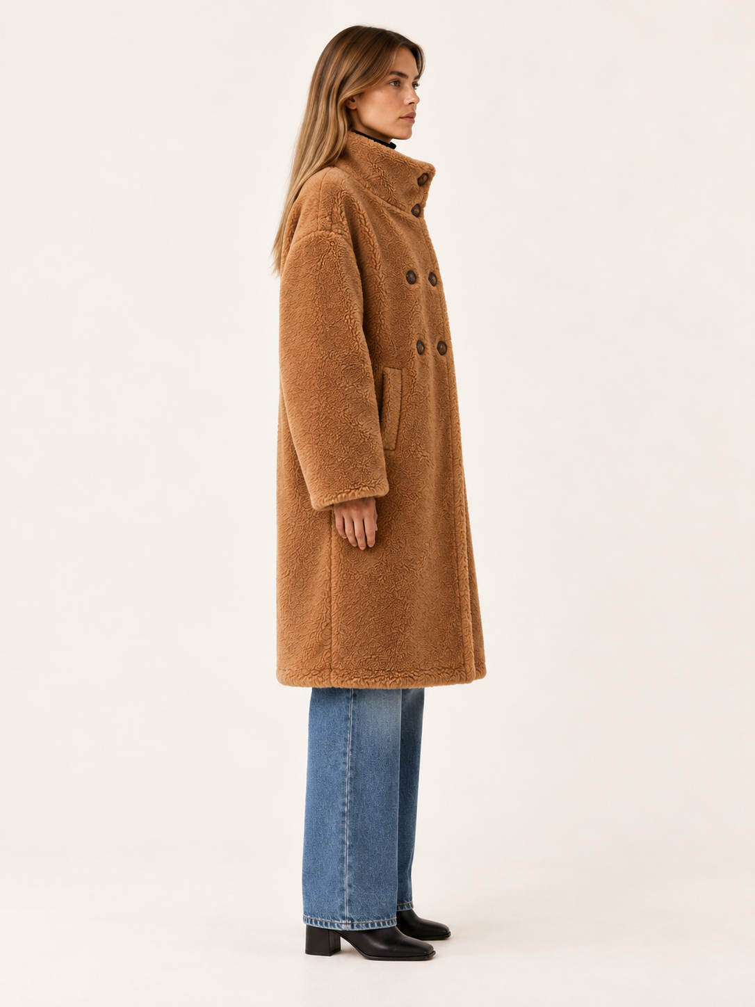 Maddison | Women's Double-Breasted Teddy Coat Winter