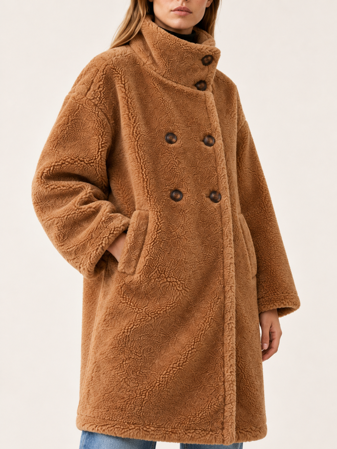 Maddison | Women's Double-Breasted Teddy Coat Winter