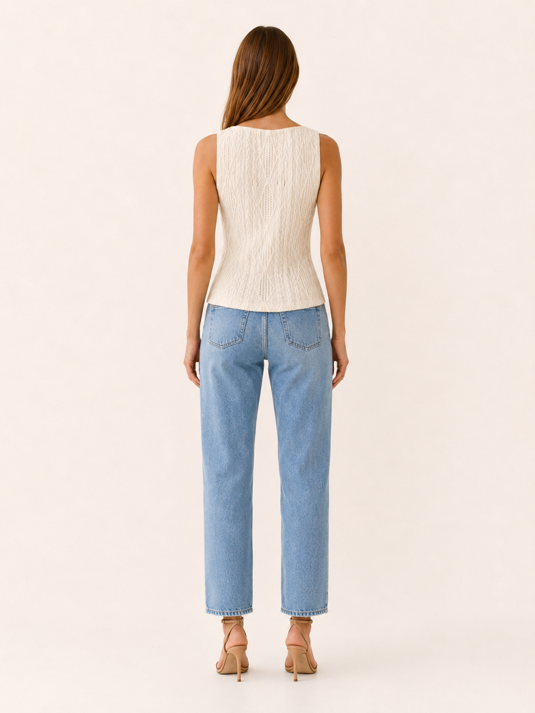 Mae | Button Tank Top with Boat Neck