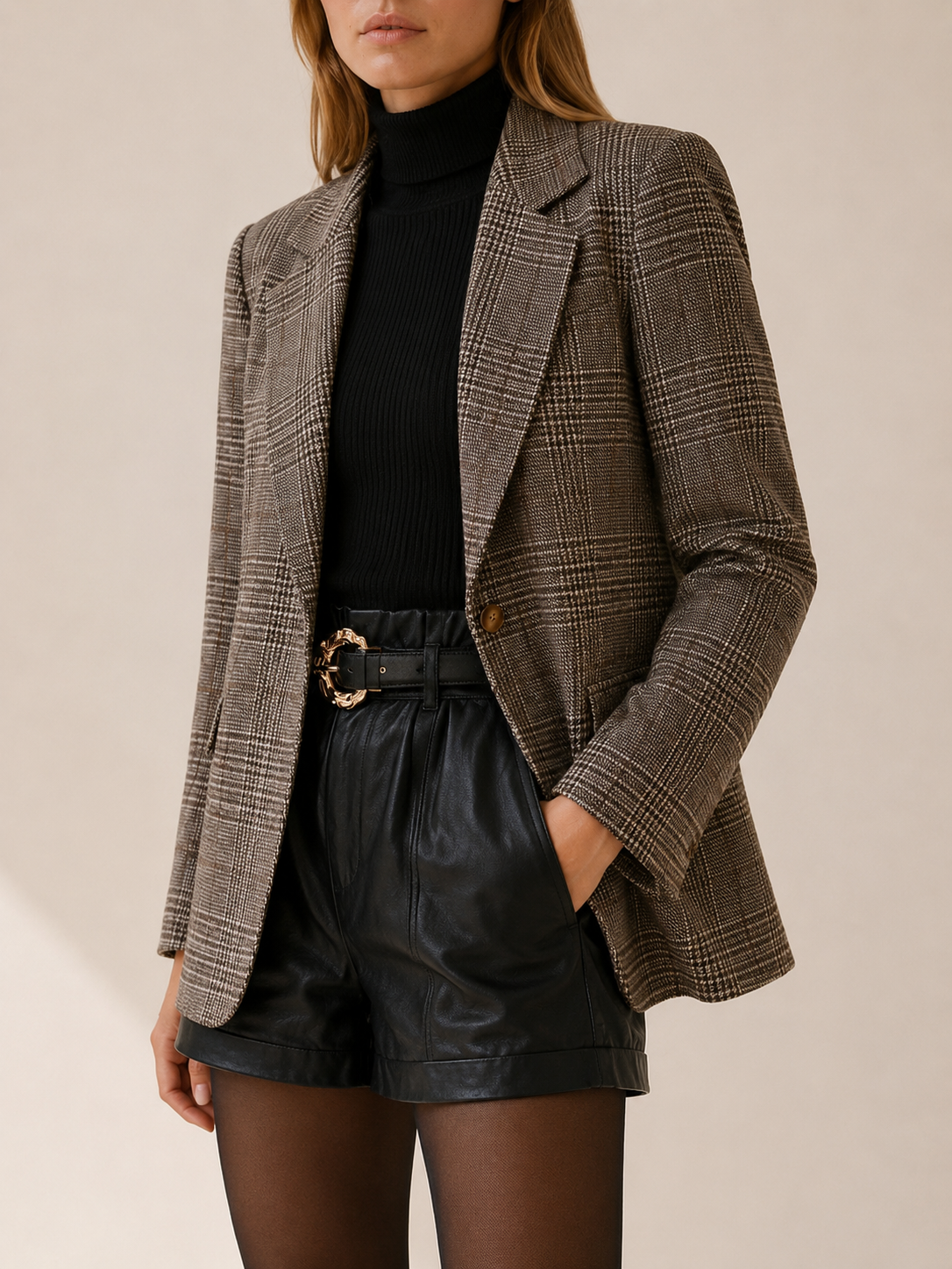 Maeve | Checked Blazer with Tailored Fit and Notched Lapels