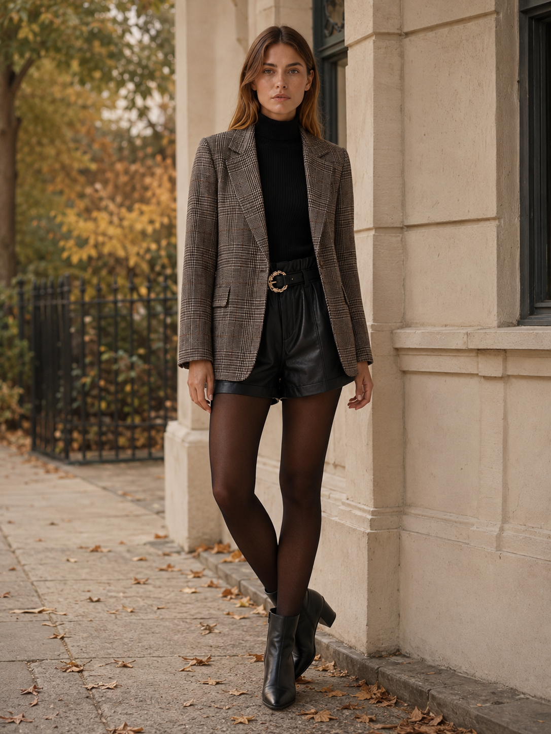 Maeve | Checked Blazer with Tailored Fit and Notched Lapels