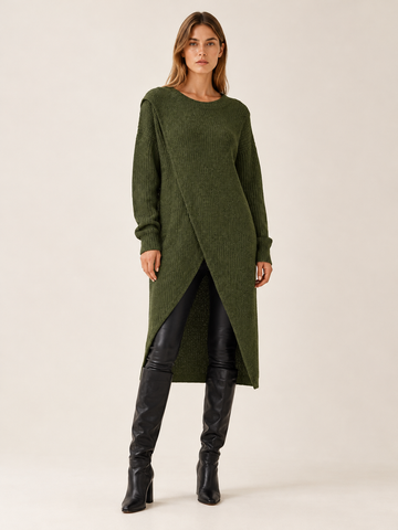Malani | Women's Oversized Ribbed Knit Sweater Dress Fall