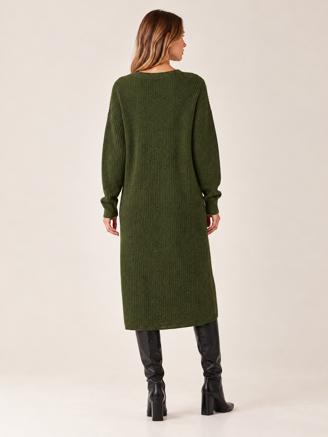 Malani | Women's Oversized Ribbed Knit Sweater Dress Fall