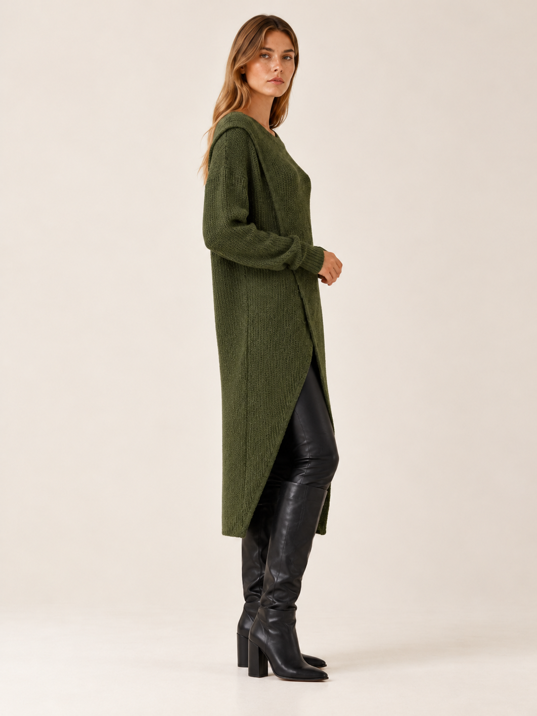 Malani | Women's Oversized Ribbed Knit Sweater Dress Fall
