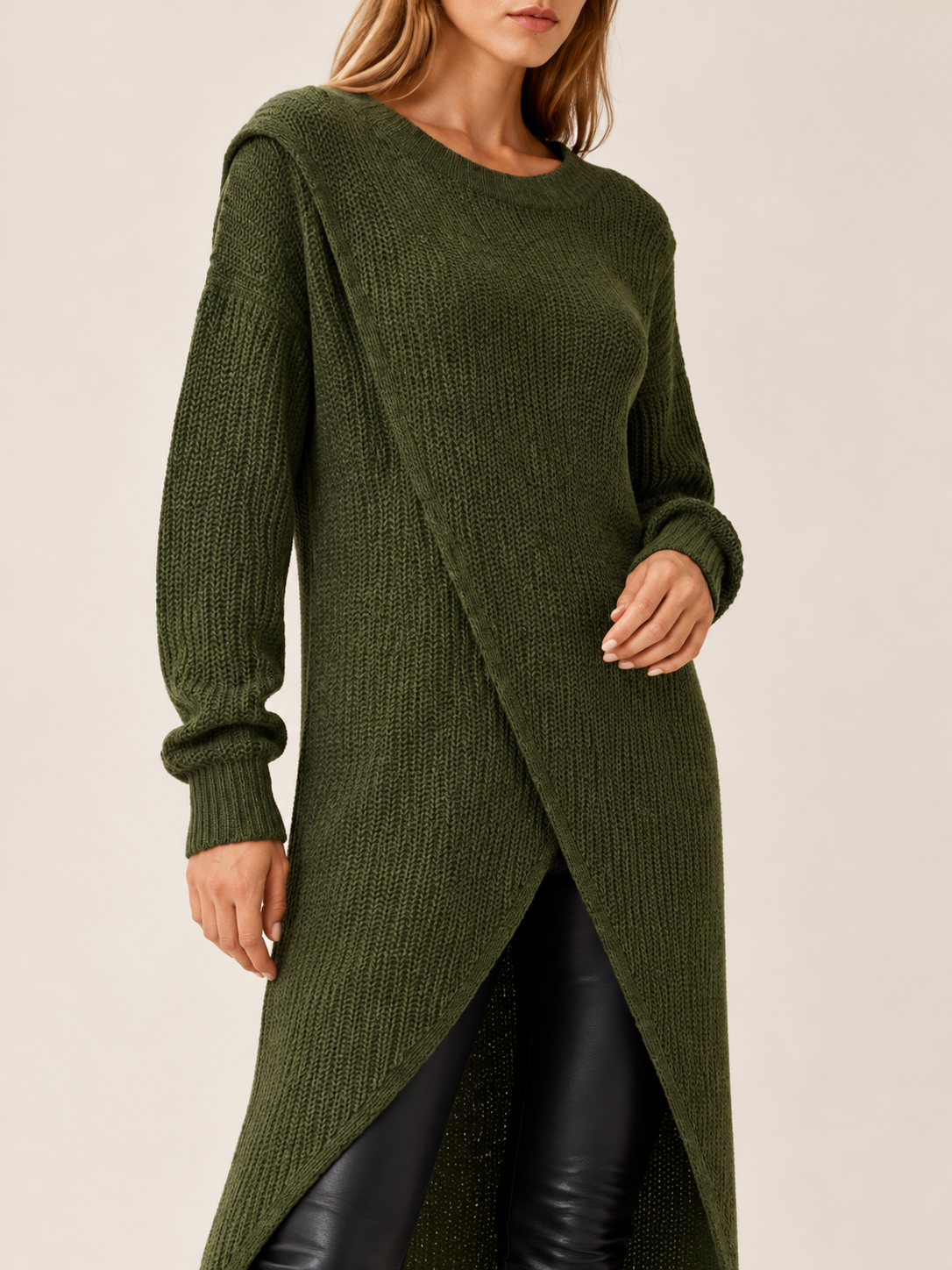 Malani | Women's Oversized Ribbed Knit Sweater Dress Fall