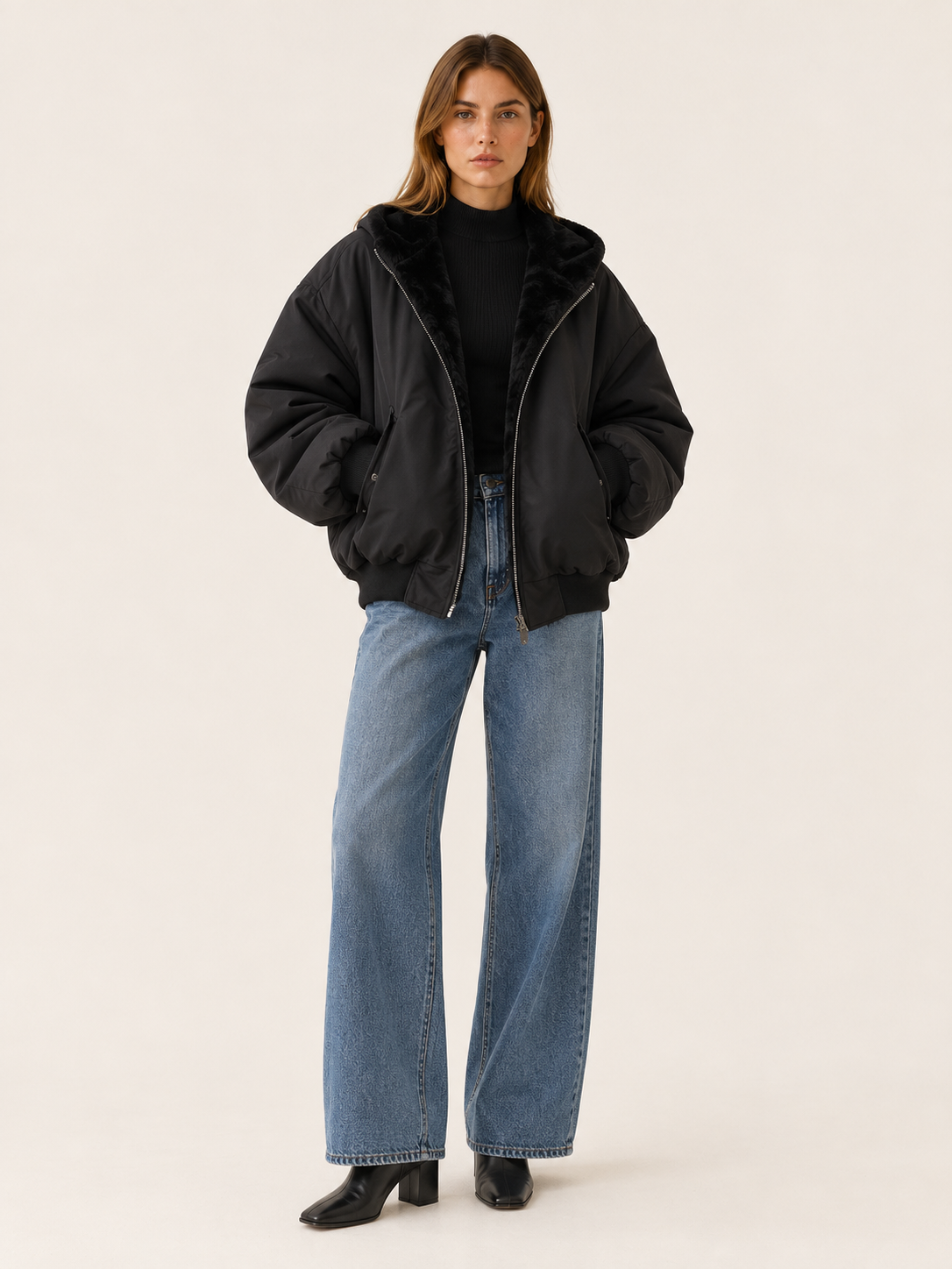 Marcelina | Women's Reversible Faux Fur Jacket Winter