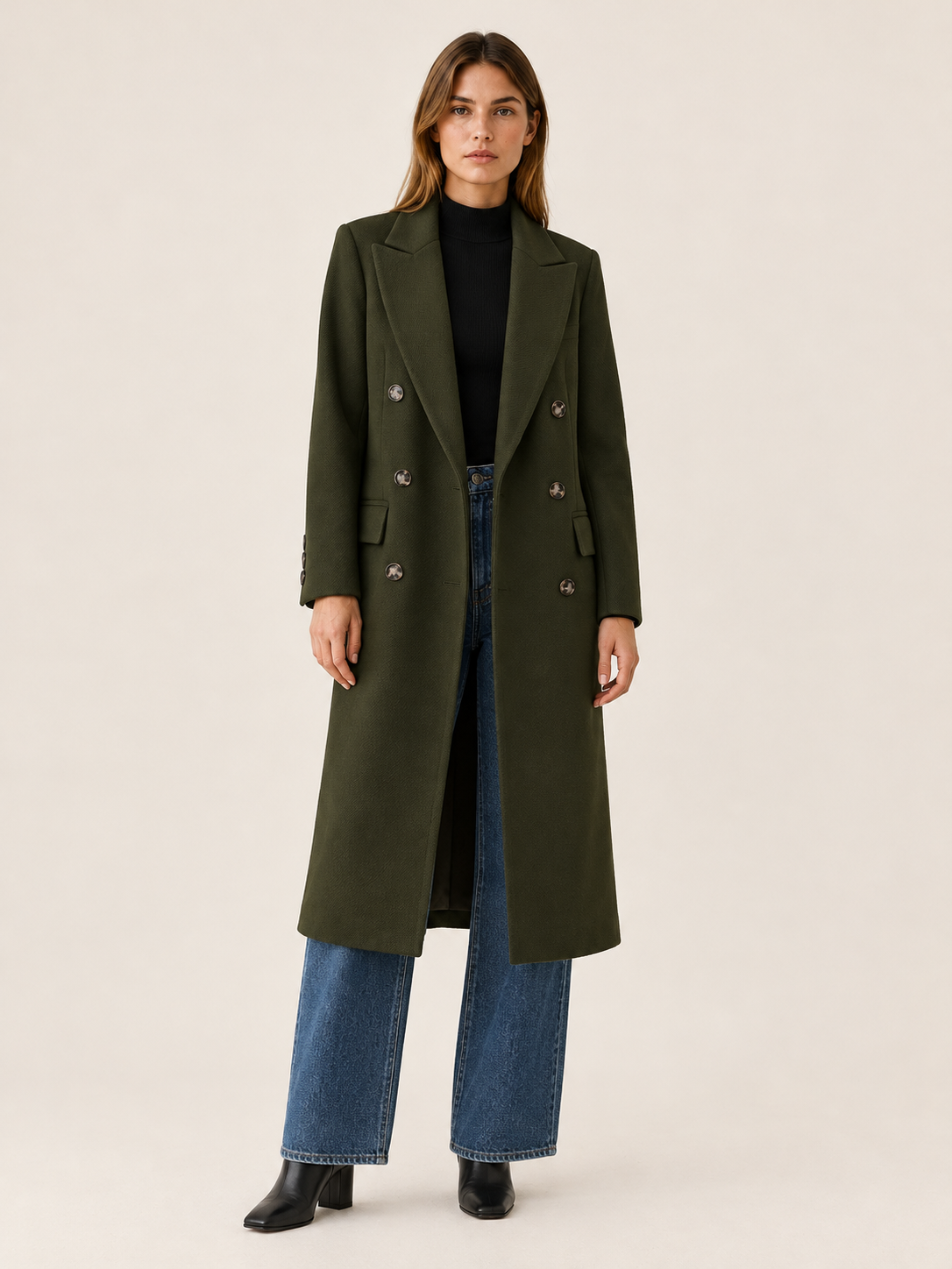 Marceline | Women's Double-Breasted Long Coat Winter Work