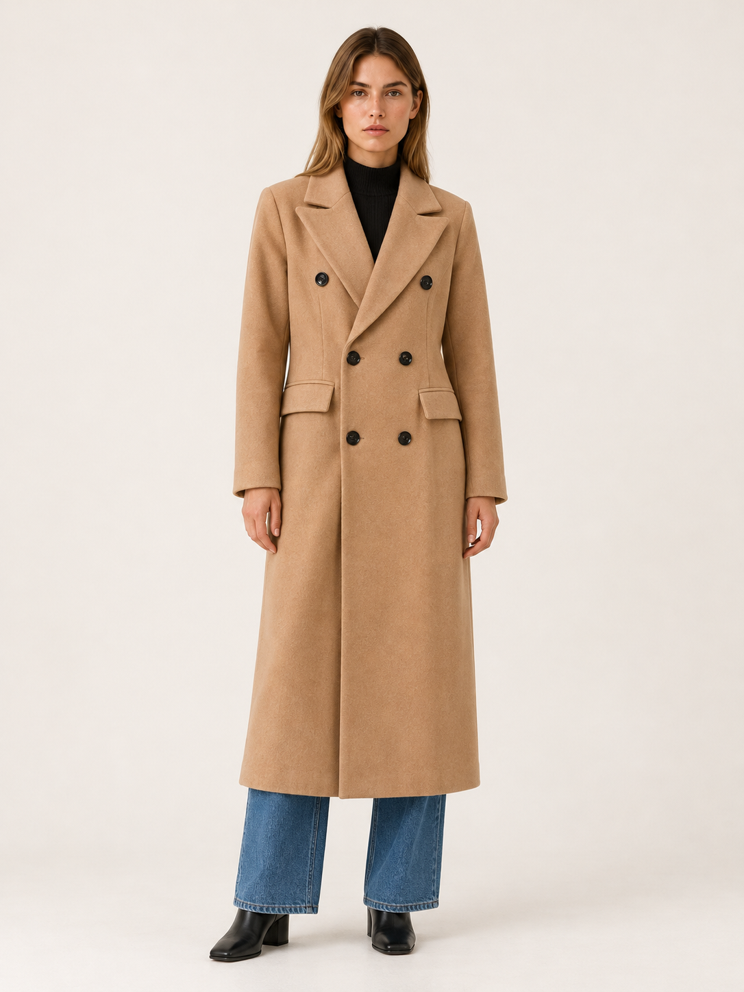 Marceline | Women's Double-Breasted Long Coat Winter Work