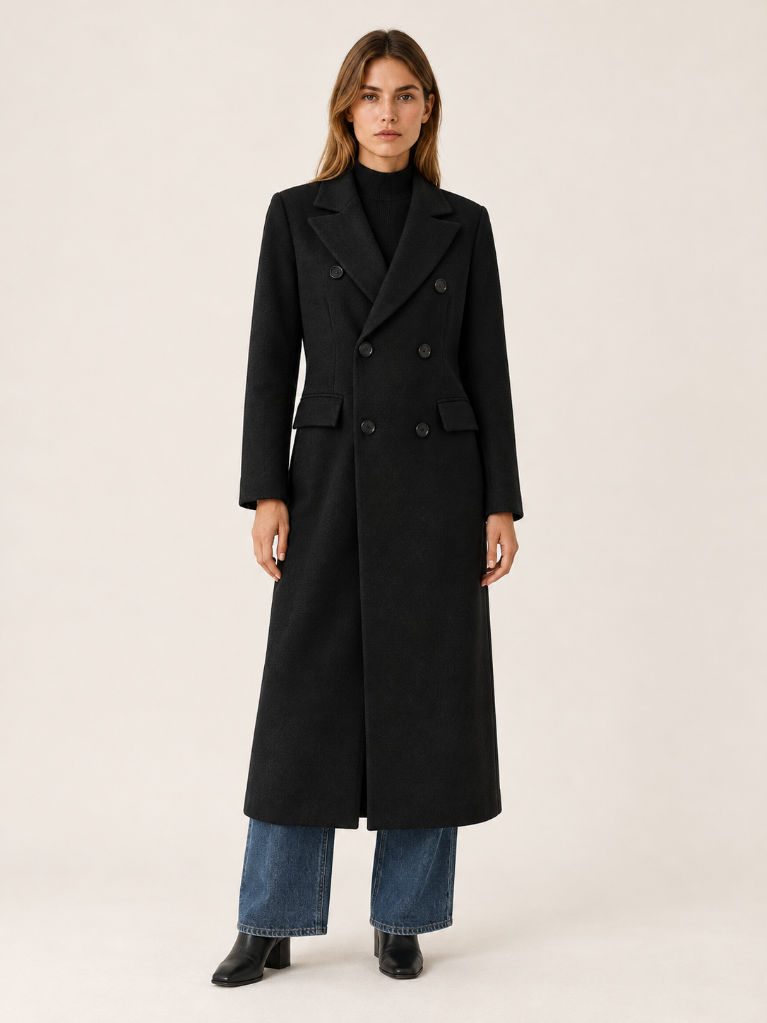 Marceline | Women's Double-Breasted Long Coat Winter Work