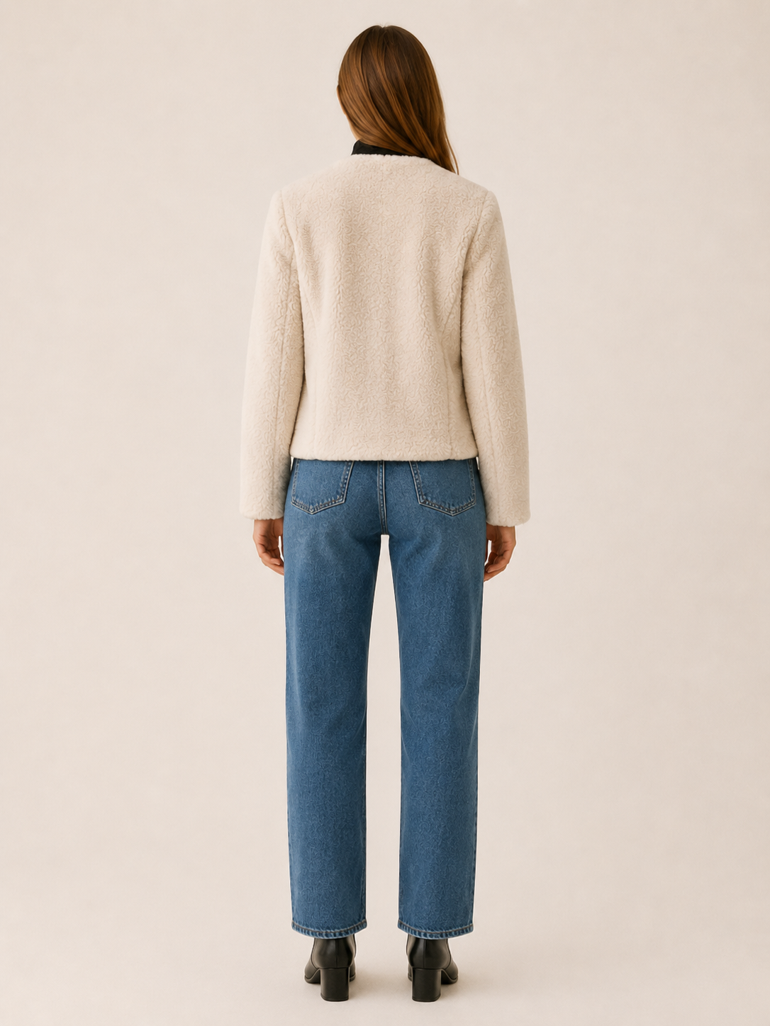 Margaret | Women's Oversized Teddy Cropped Jacket
