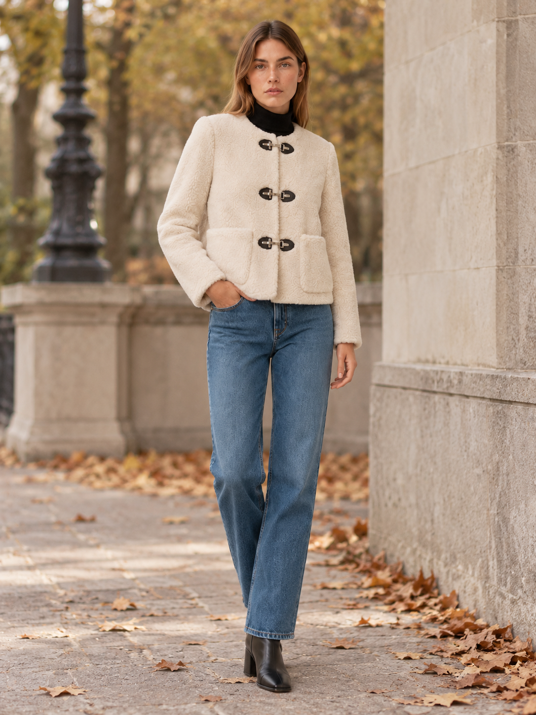 Margaret | Women's Oversized Teddy Cropped Jacket