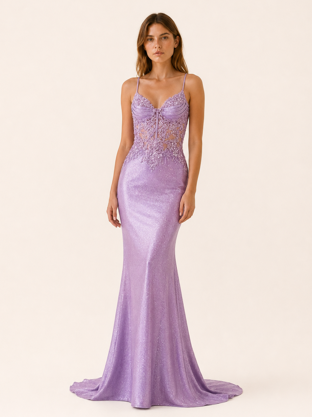 Margot | Beaded Bodice Maxi Dress with Mermaid Skirt