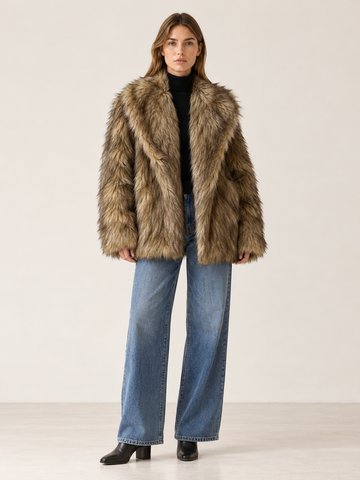 Maria | Women's Oversized Faux Fur Coat Winter