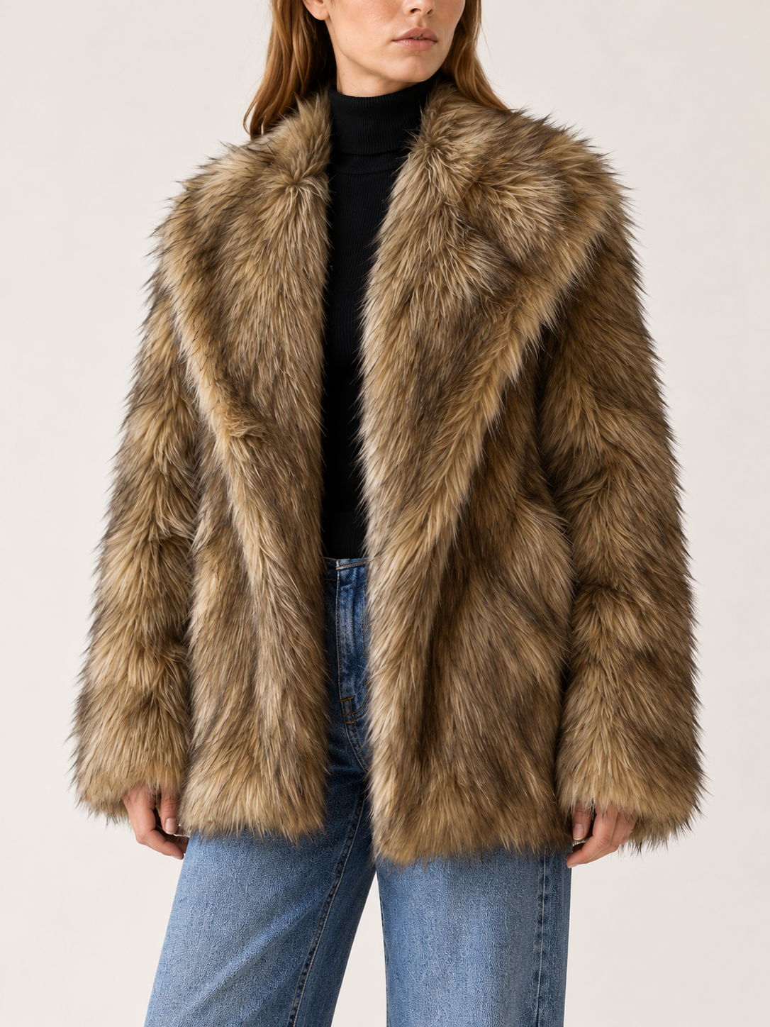 Maria | Women's Oversized Faux Fur Coat Winter