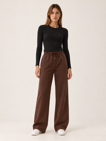 Mariette | Women's High Waisted Wide Leg Joggers Fall