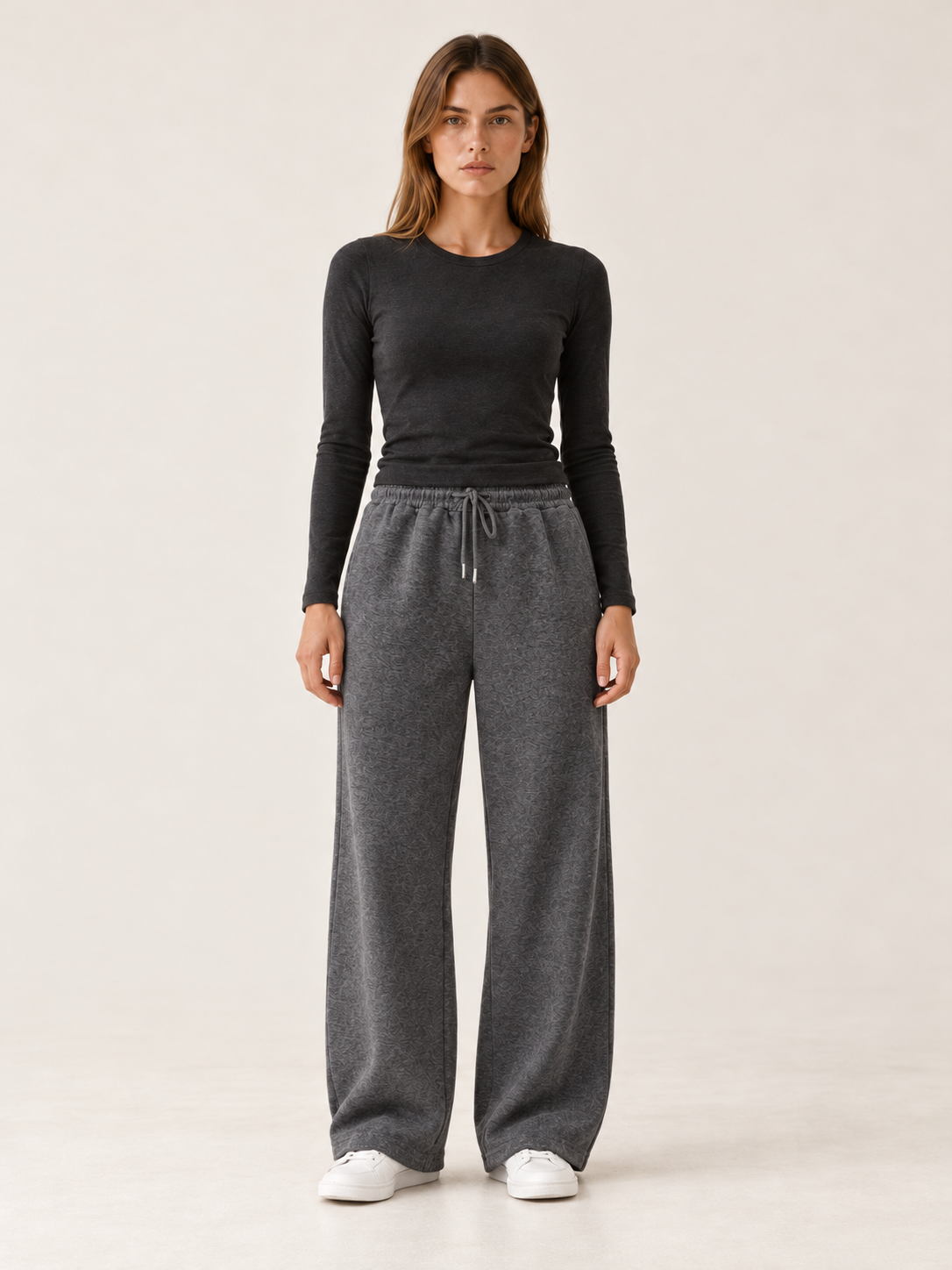 Mariette | Women's High Waisted Wide Leg Joggers Fall