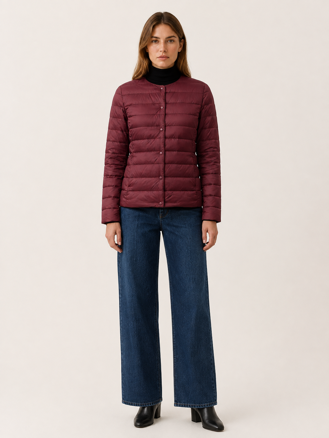 Mariselle | Women's Lightweight Quilted Jacket with Snaps