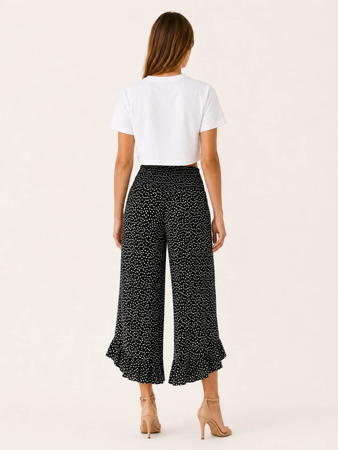 Maritza | Wide Leg Trousers with Elastic Waist