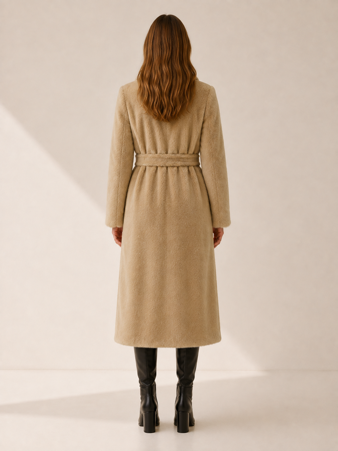 Marivonne | Women's Long Coat with Belted Waist