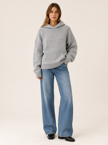 Marley | Women's Oversized Knit Hoodie Sweater Fall