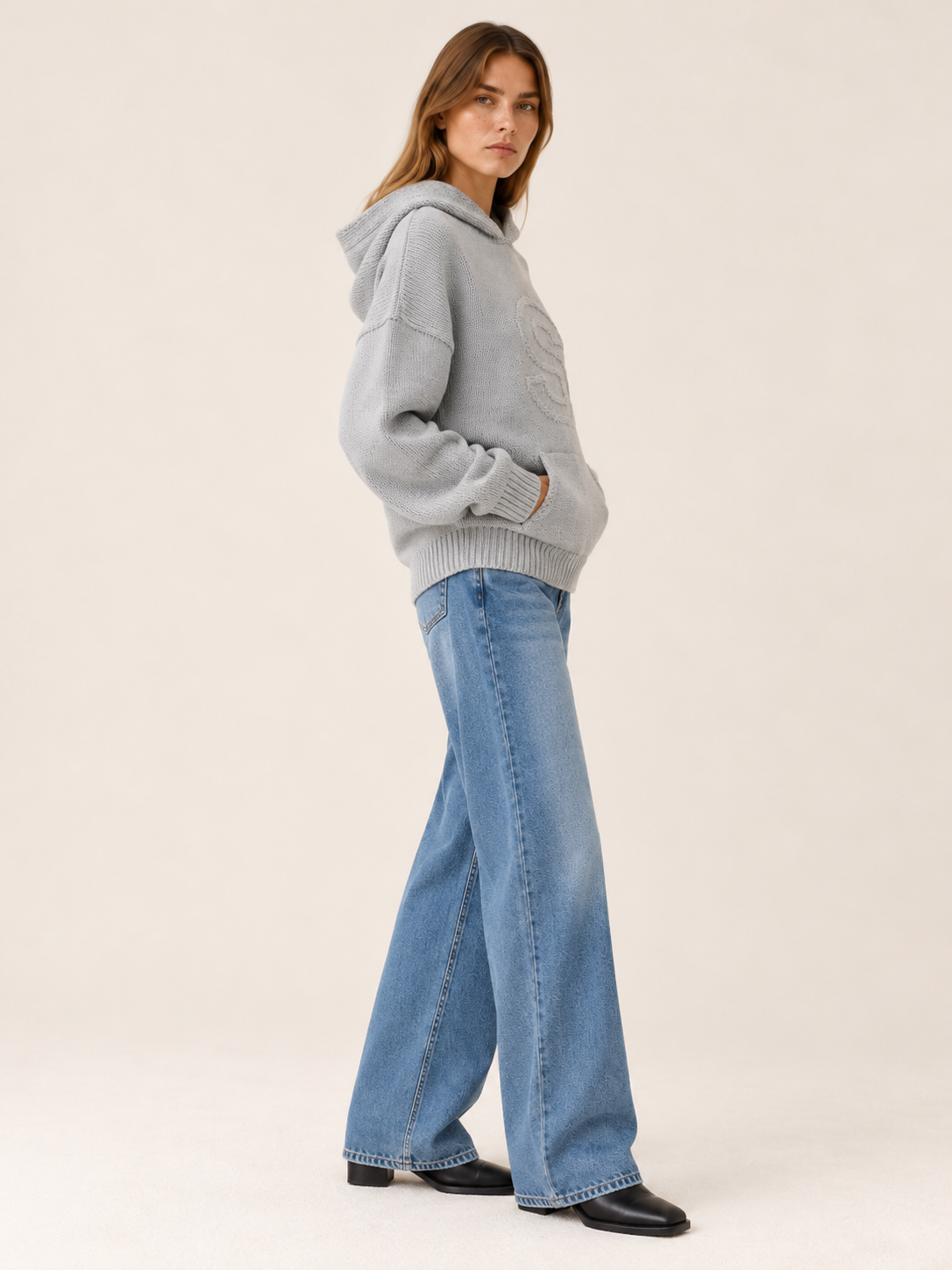Marley | Women's Oversized Knit Hoodie Sweater Fall