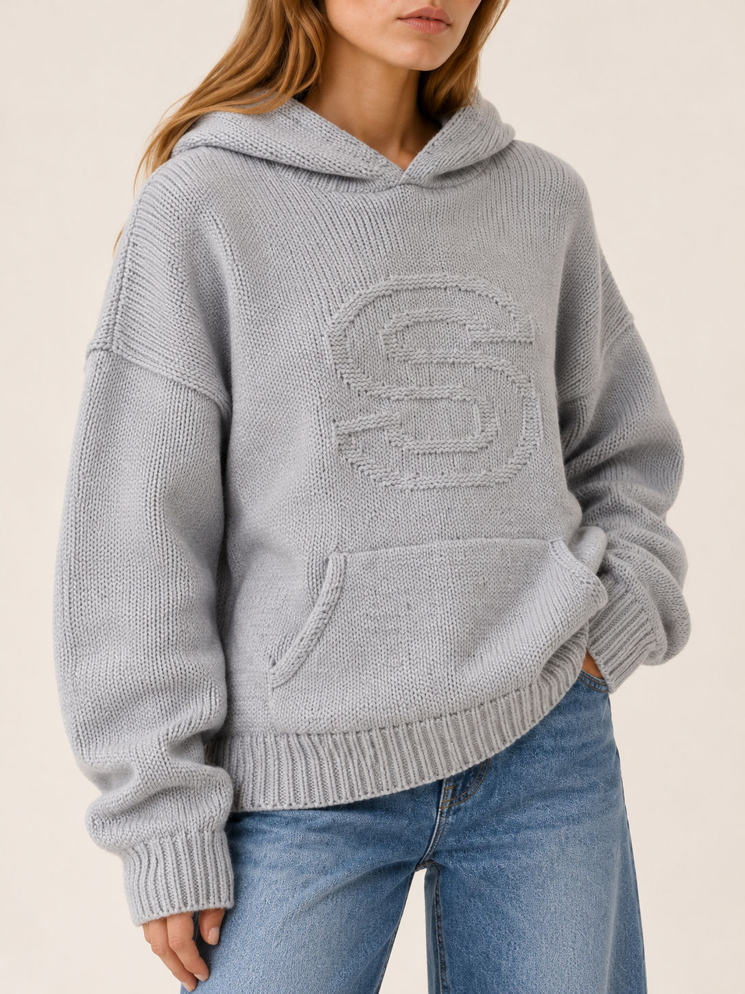 Marley | Women's Oversized Knit Hoodie Sweater Fall