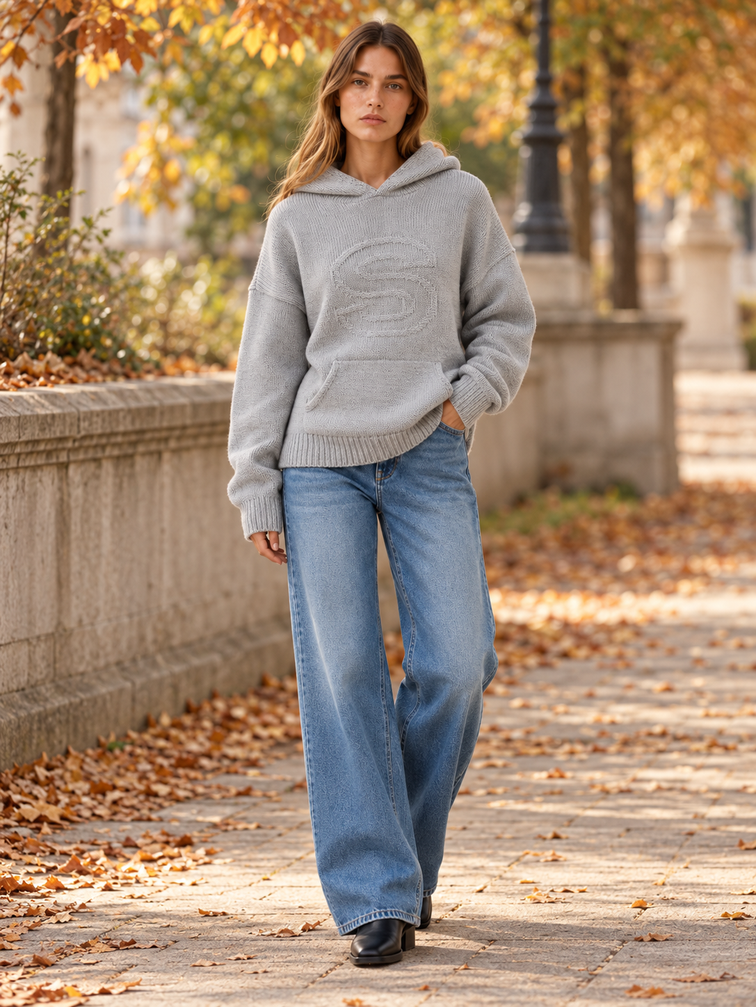 Marley | Women's Oversized Knit Hoodie Sweater Fall