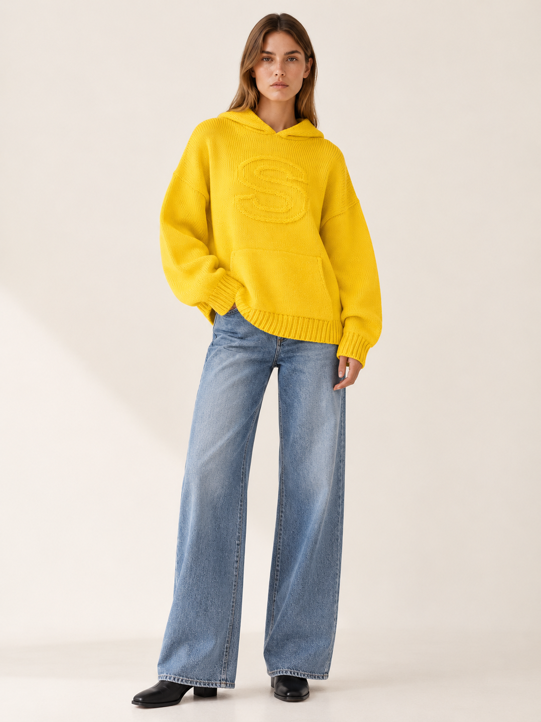 Marley | Women's Oversized Knit Hoodie Sweater Fall