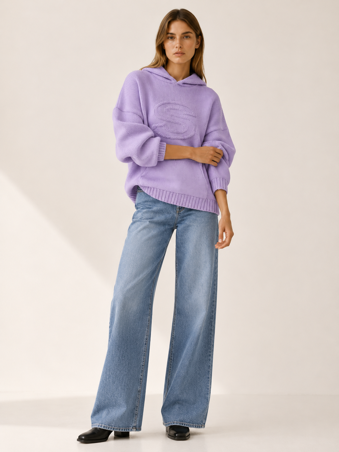 Marley | Women's Oversized Knit Hoodie Sweater Fall