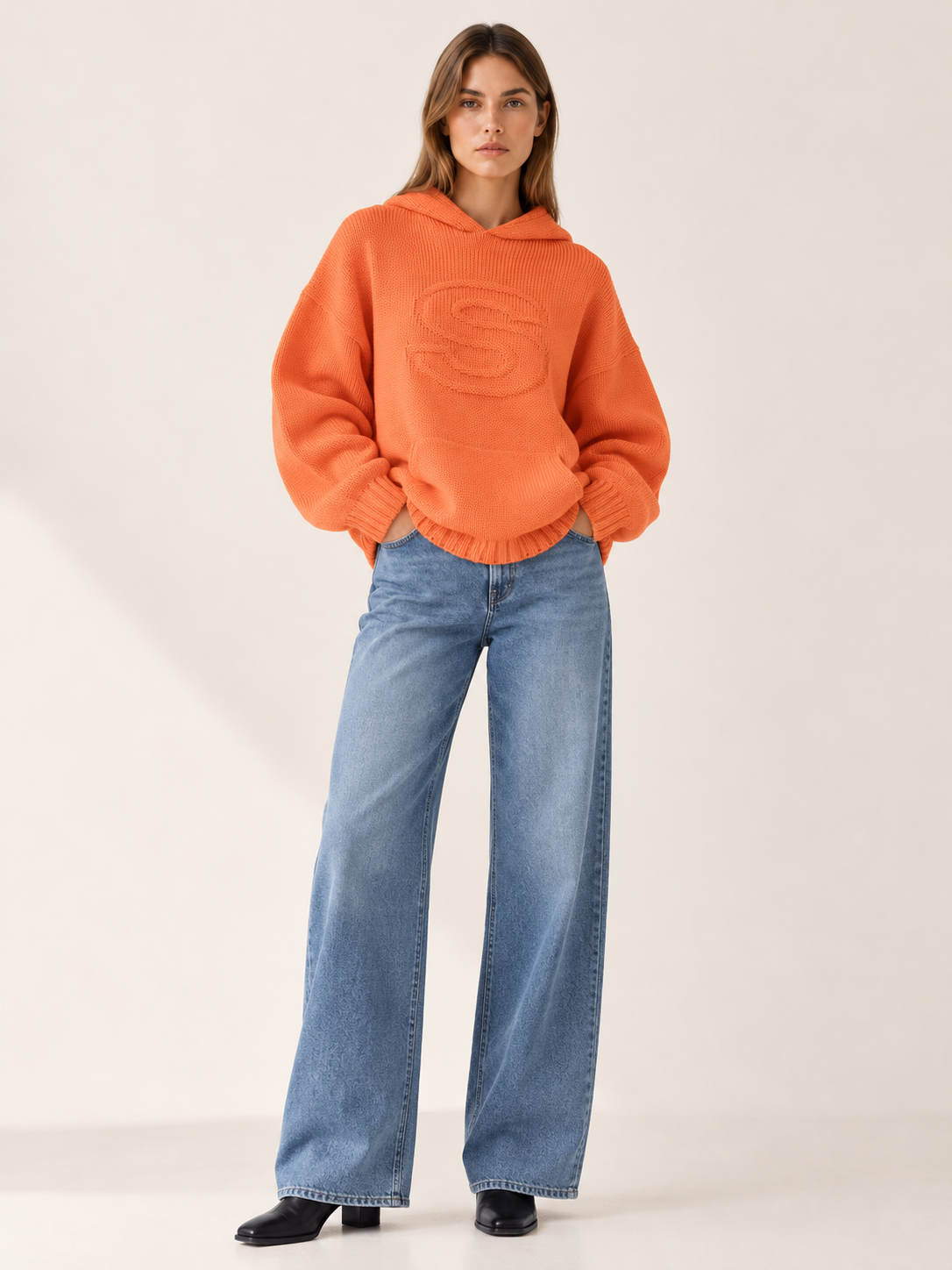 Marley | Women's Oversized Knit Hoodie Sweater Fall