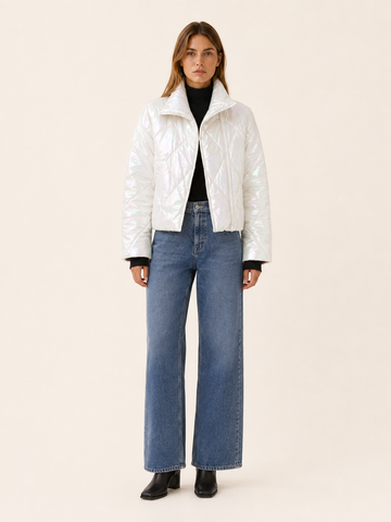 Marlowe | Women's Puffer Jacket with High Collar and Zip Front