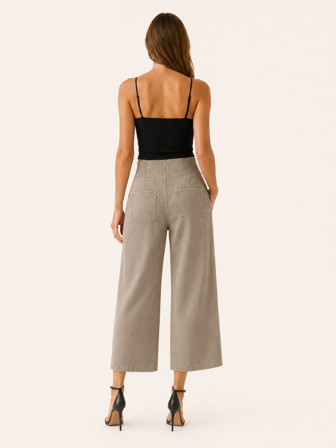 Mavis | Harem Wide-Leg Trousers with Curved Seams