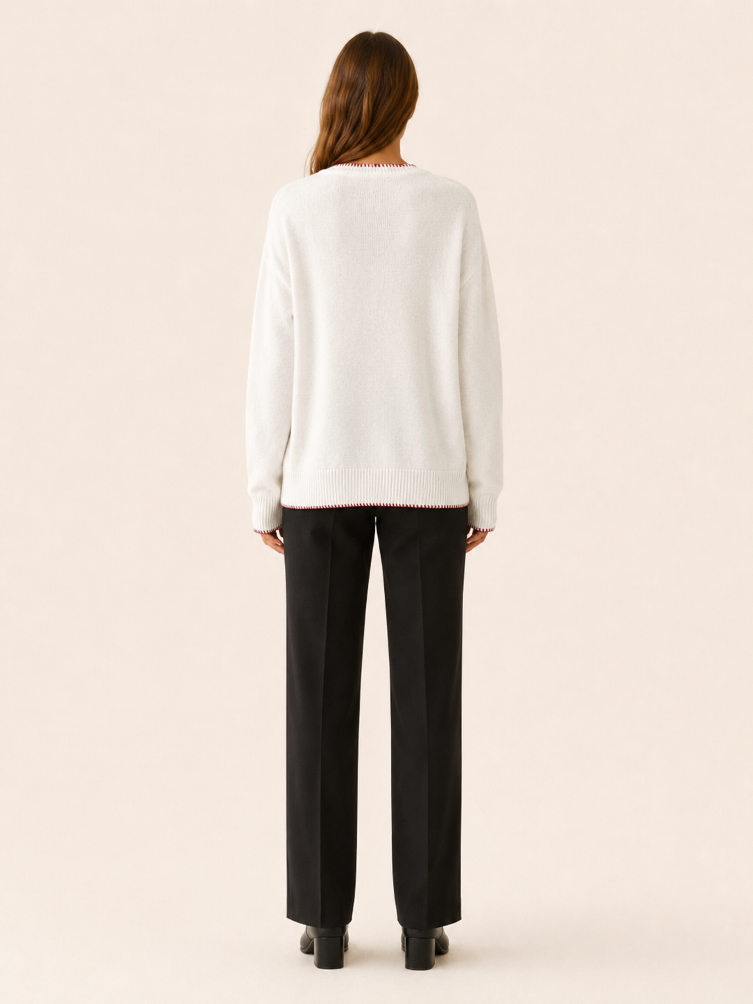 Melusine | Round Neck Sweater with Bow Detail