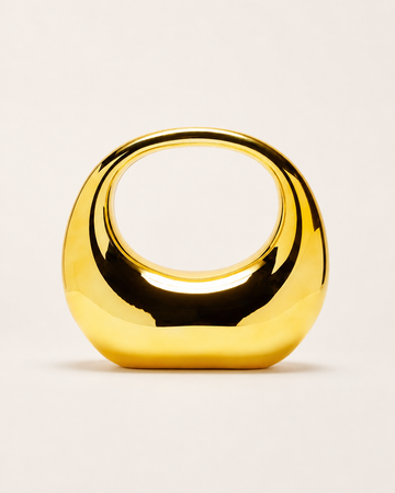 Minerva | Acrylic Clutch Bag with Sculpted Handle